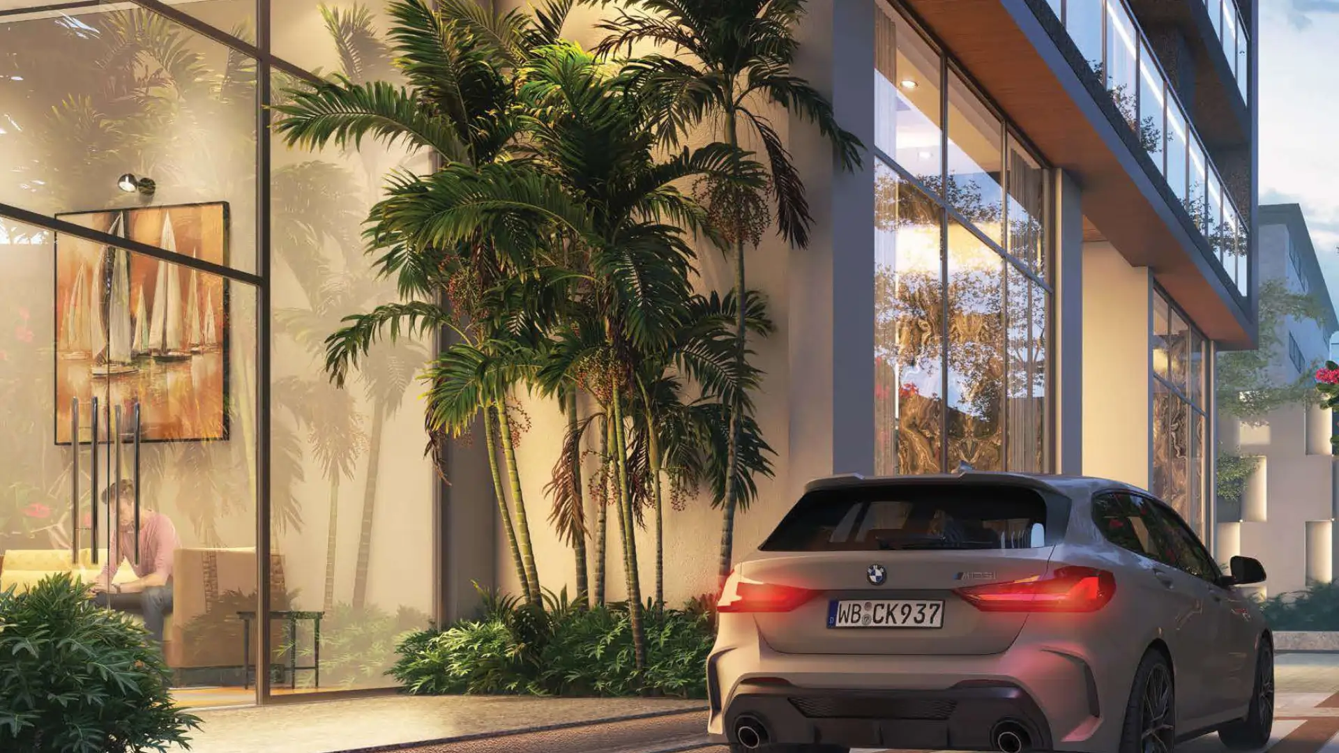Signum Niva Kolkata at Modern residential parking area with landscaped surroundings